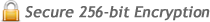 Secure 256-bit encrypted